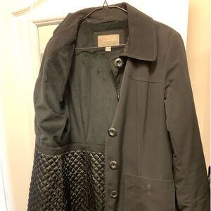 Black raincoat with button out liner- Size M
